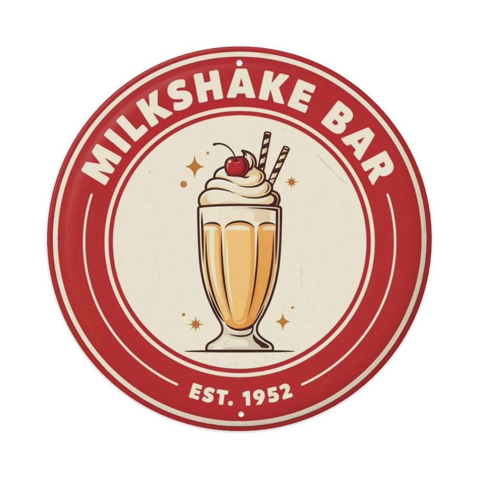Milkshake Bar Retro Diner Metal Tin Sign Plaque