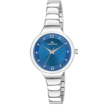 Swisstone L029 Silver Plated Bracelet Analog Wrist Watch for Women