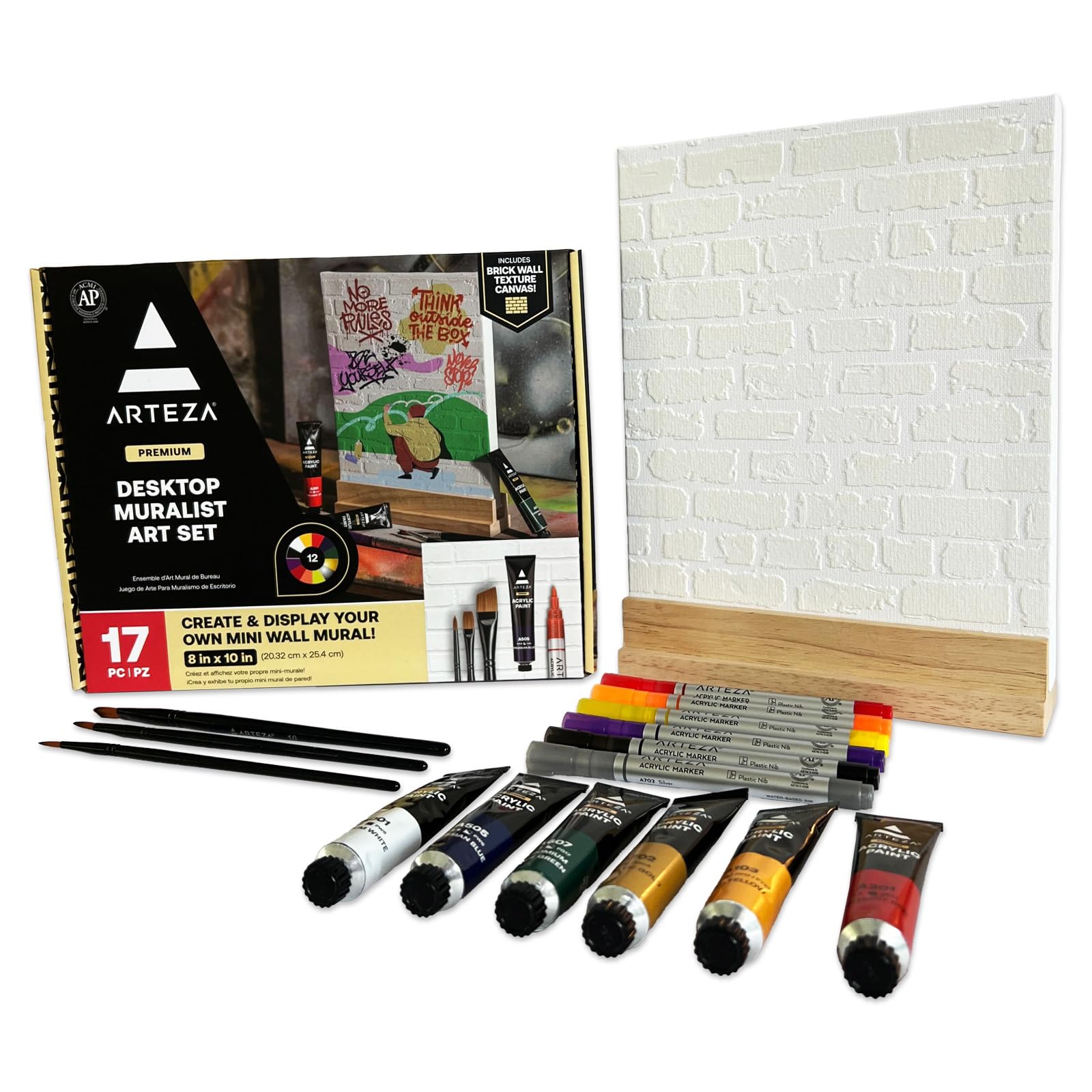 Amazon.com: ARTEZA Desktop Muralist Art Set, 17-Piece Graffiti