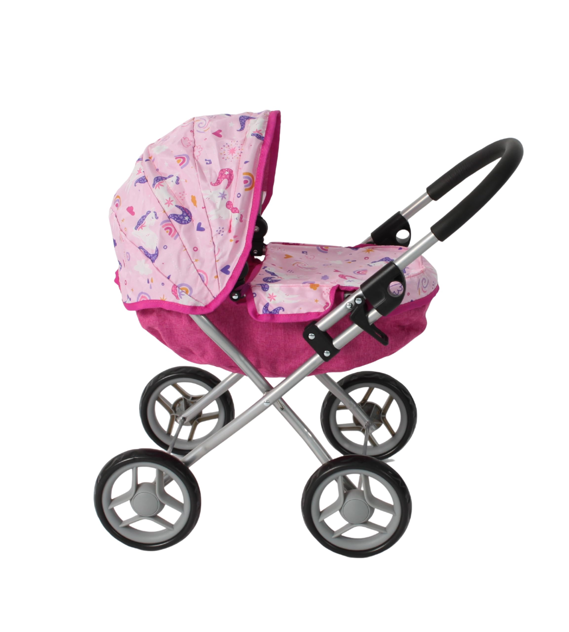 Bayer Chic 2000 - Lilli Doll's Pram, Small Doll's Pram for the Youngest Doll Mum, Unicorn, Pink, 550-75
