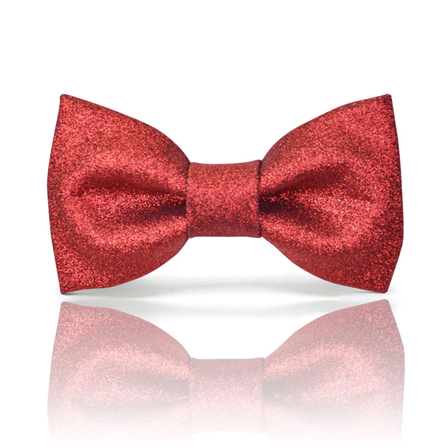 Men's Plain Color Pre-tied Bow Tie and Pocket Square Set | Glitter Sparkling Bow Tie set for men and women | CK Bow Tie