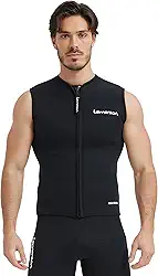 Roupa de mergulho masculina de neoprene premium de 3 mm com zíper (2095preto-GG)
