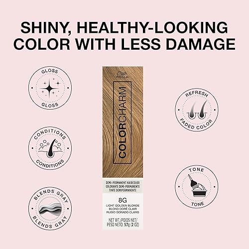 Vista 58 de COLORCHARM - Tinte permanente para el cabello, tinte para el cabello para cobertura de canas, añade brillo, 2 onzas 1n negro