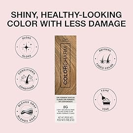 COLORCHARM Demi Permanent Hair Color 8G Light Golden Blonde Gloss, Refresh & Tone 2 Fl Oz