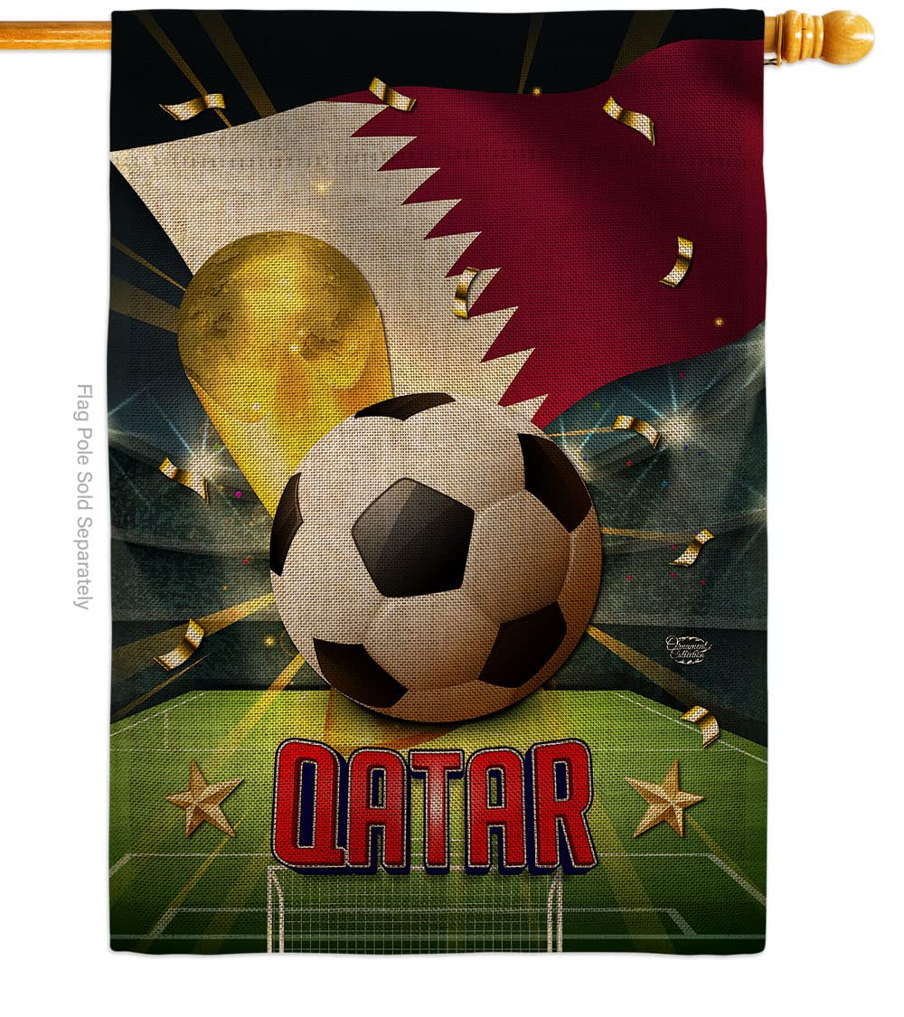 World Cup Qatar Tapestry Burlap Banner Home Decor Wall Art Patio Lawn Front Porch Room Decorations Outdoor Flags Yard Signs FIFA Soccer Gifts Sports