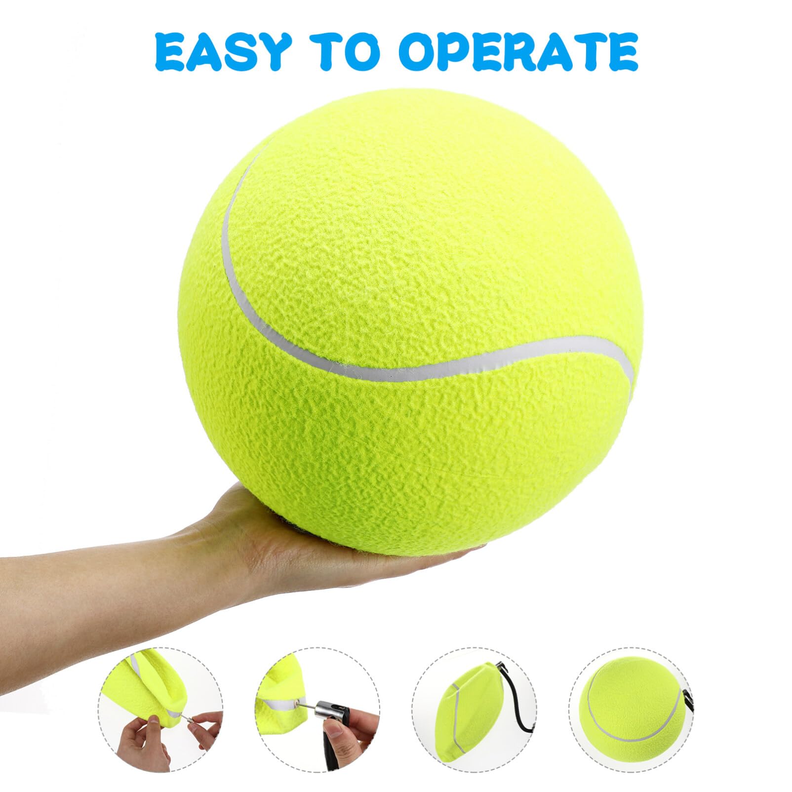 UEETEK Il Cane del Diametro 24CM mastica Il Pallone da Tennis Gigante della Sfera dell'animale Domestico per Il Grande Animale Domestico Che Gioca l'esercitazione