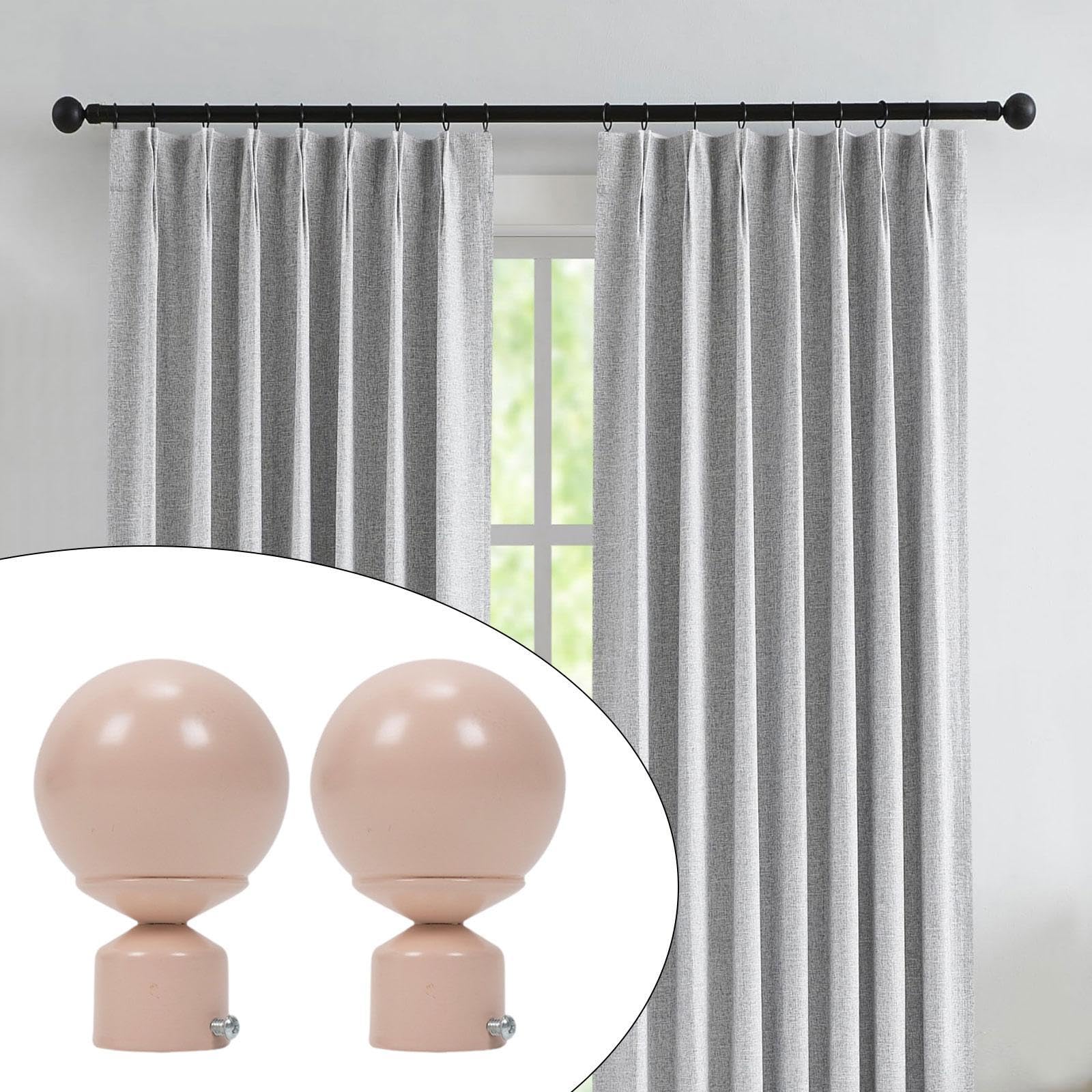 predolo Coppia estremità Decorativa per Asta Tenda in Metallo con Finitura Elegante E Installazione Semplice Adatti per Soggiorno Camera da Letto Ufficio, 5 Pezzi