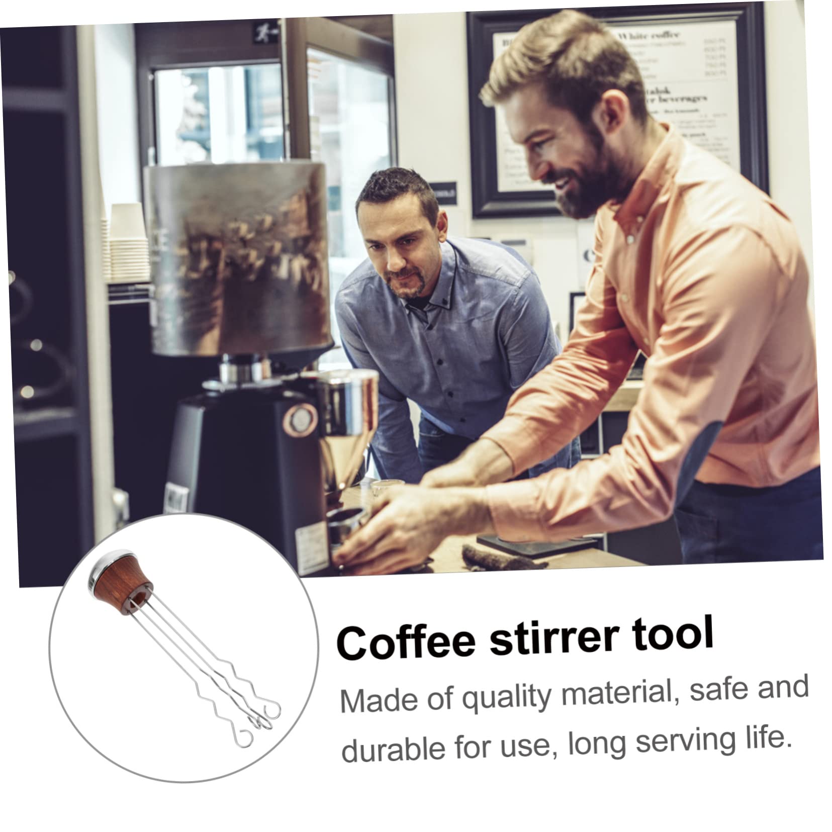 Mikikit 3pcs Distributor Coffee Powder Whisk Coffee Stirrer Tamper Coffee Hand Stirrer Coffee Powder Stirrer Coffee Stirring Stirrer Coffee Stirrer Tool Coffee Distribution Stirrer