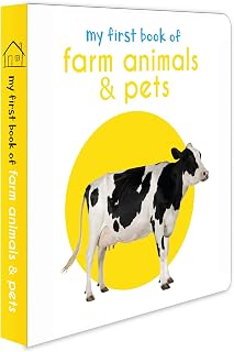 My First Book of Farm Animals & Pets by Wonder House Books - Toddler Board Book for Vocabulary Building & Observation Skills