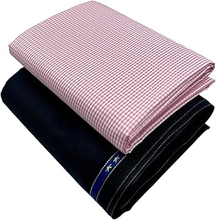 JHABAK'S Unstitched Polyester Checkered Shirt & Trouser Fabric