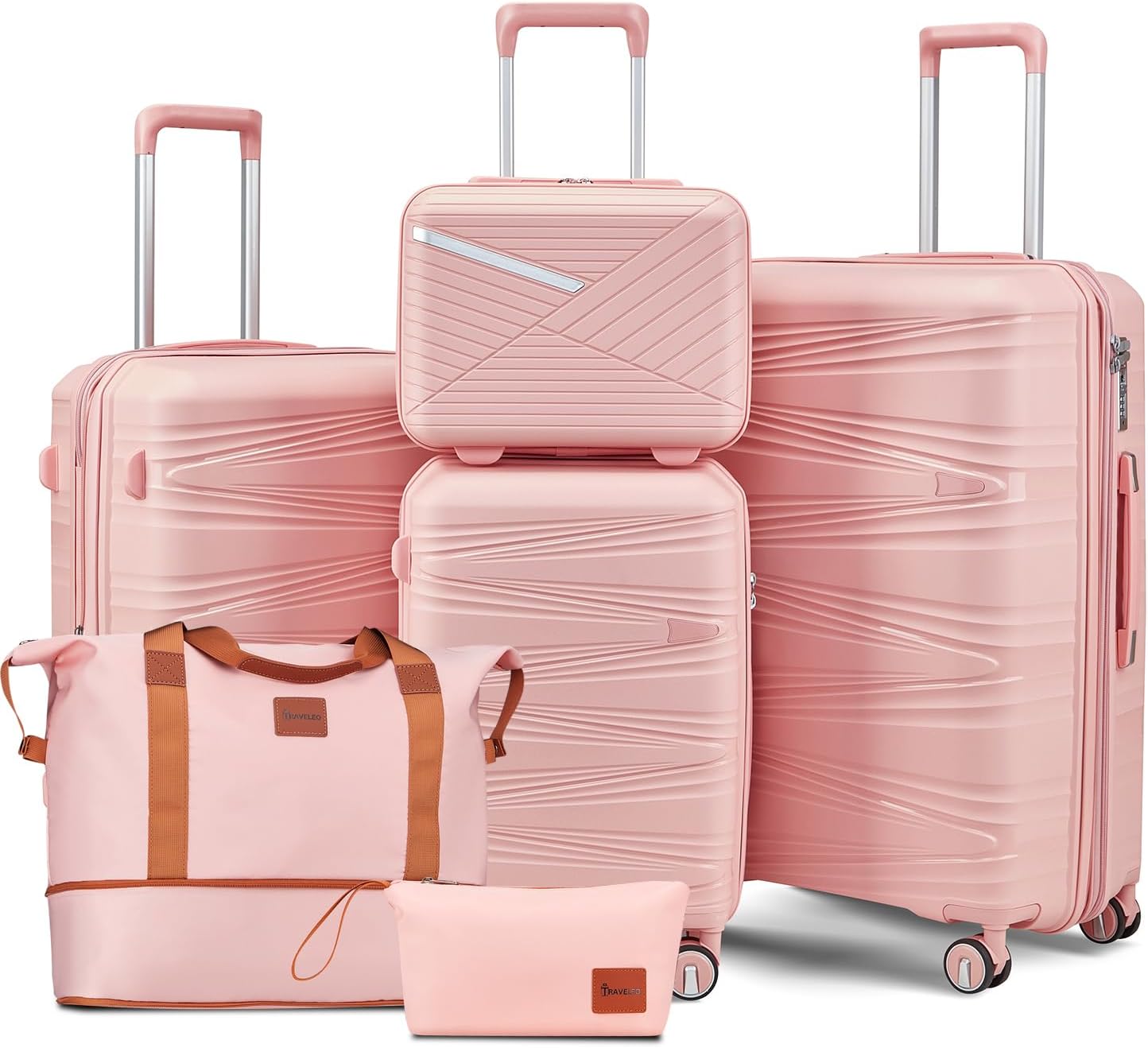 TRAVELEO 6-Piece Hardshell Travel Luggage Set