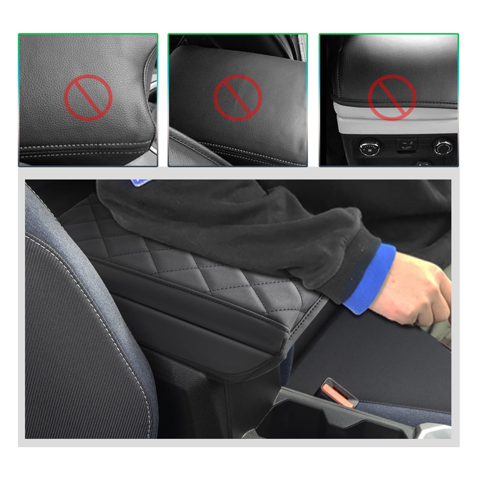 Auto Armsteun Doos Podłokietnik Central Control Car pasuje do Dacia Duster 3 2024 2025 Akcesoria do wnętrz samochodowych(Black)