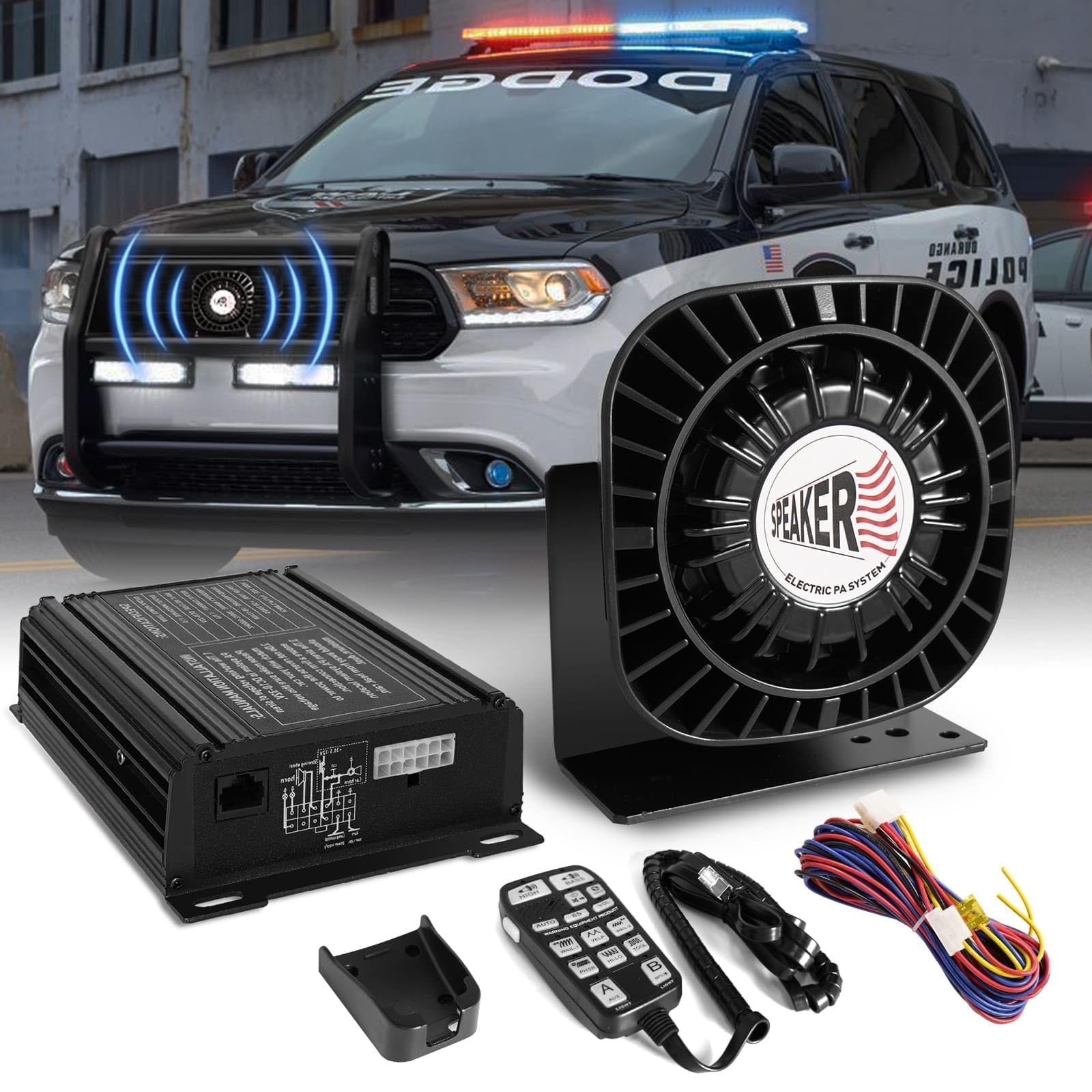 YYATYS Emergency Police Siren Speaker Kit - horns and sirens | Mubboo