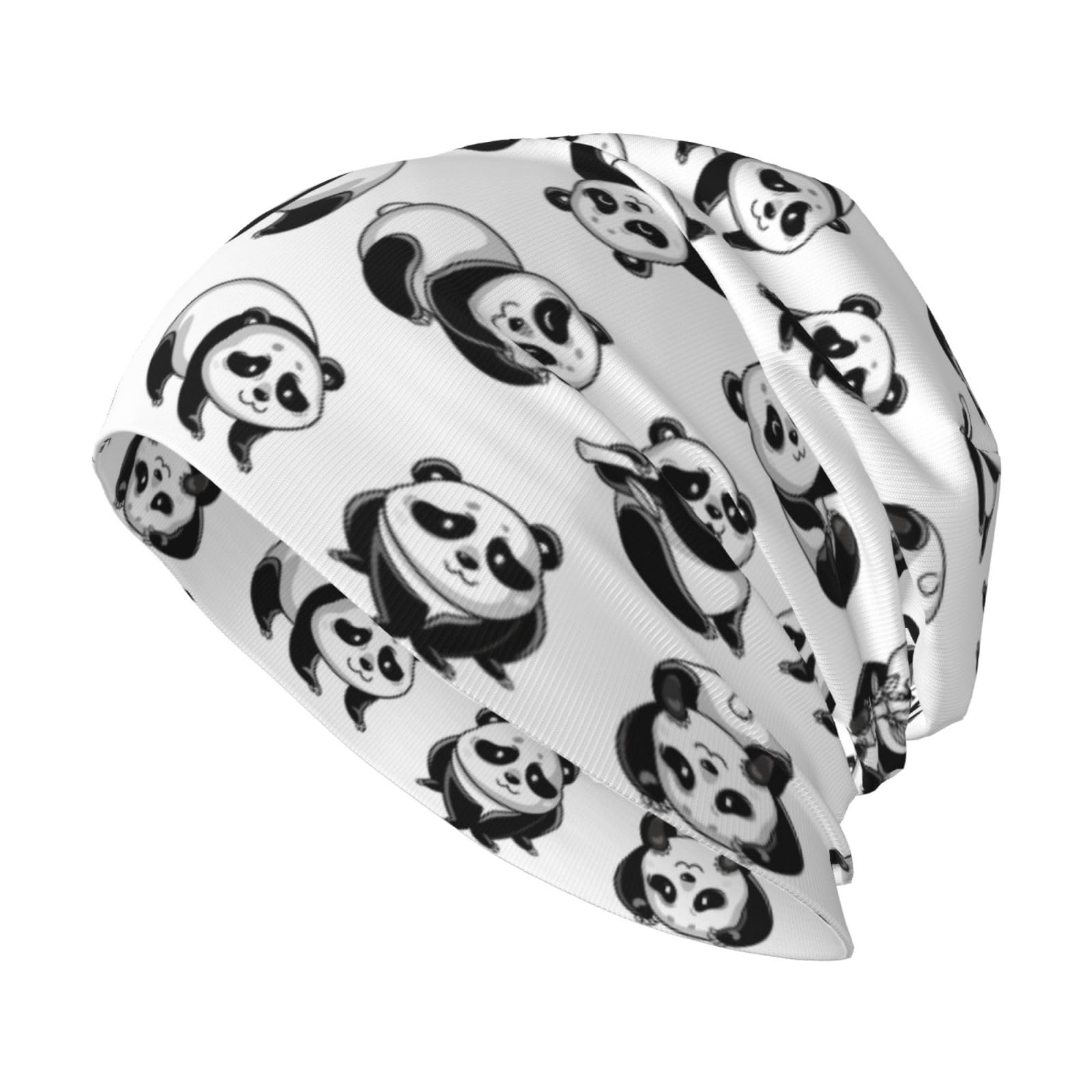Anceky Panda Panda Beanie Hat,Knit Hats Slouchy Beanie Chemo Headwear for Women Men,Warm Knitted Hat,Skull Cap