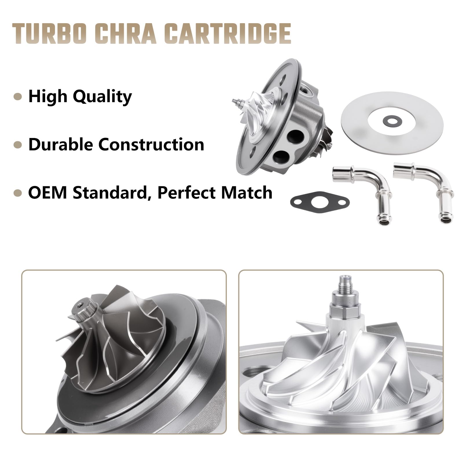 1761178 - Cartucho turbocompresor de repuesto para Ford Fie-sta Focus B-Max C-Max Mondeo 1.0 L M1CB 125 HP 2015-1761181 1799836 RMCM5G6K682GD