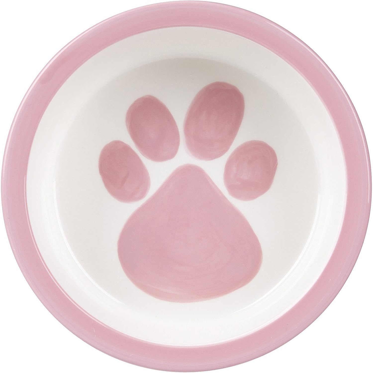 Pet Supplies Melia Pet Paw Ceramic Dog Bowl Pink Small Dogbowls