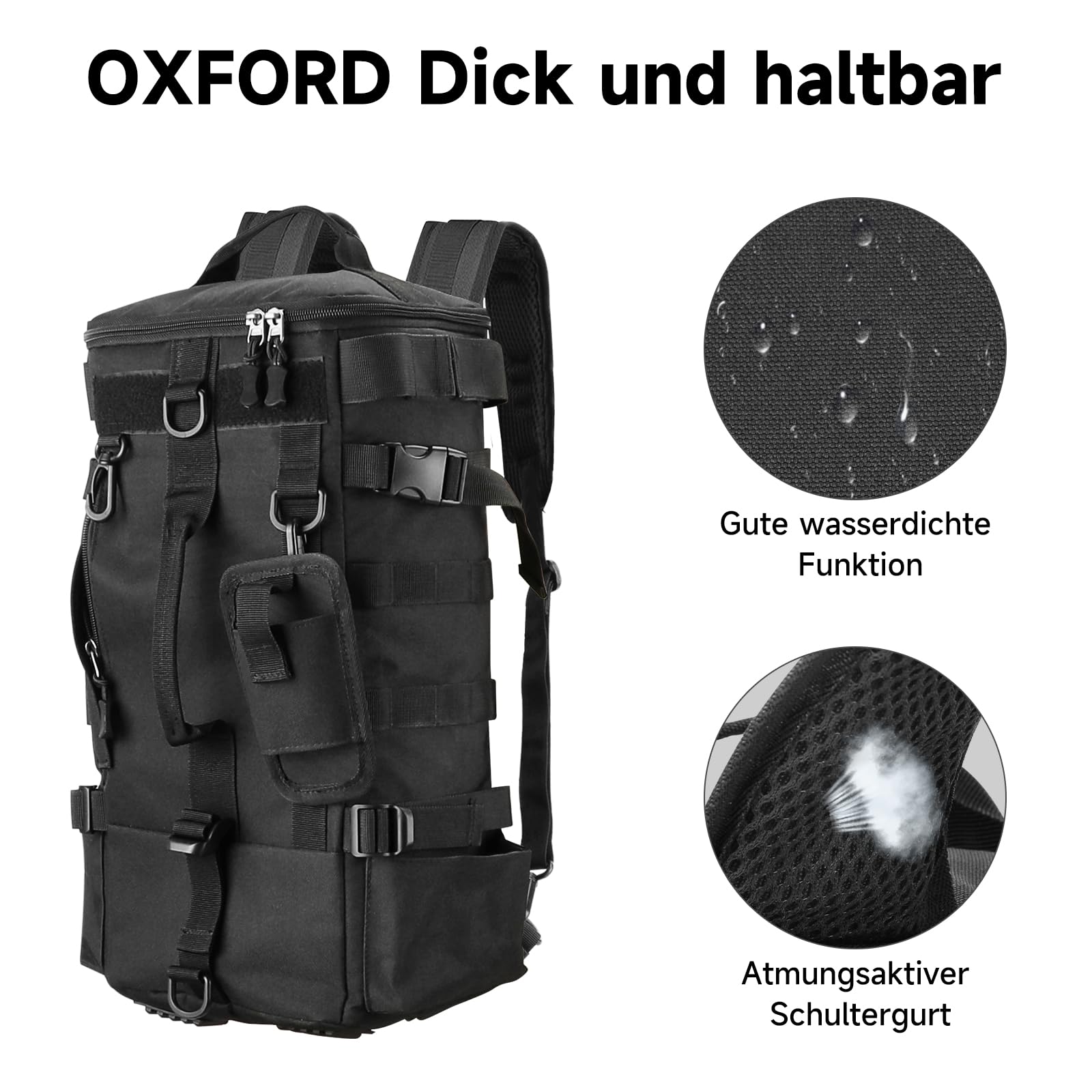 KOMCLUB Bolso para pesca, bolsa de almacenamiento para equipos de pesca, bolsa de hombro para equipo de pesca, almacenamiento de cañas, bolsa de herramientas para pesca, senderismo, caza, camping