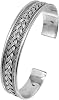 TreasureBay Iconic Solid Sterling Silver Bangle Bracelet For Men, Men's silver Bangle Solid Silver