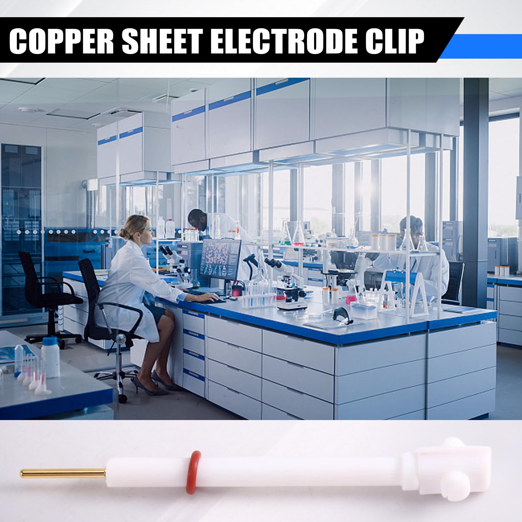 Miedziane klipsy elektrochemiczne typu arkusza 80 mm elektroda