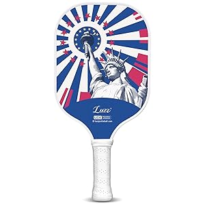 LUZZ Pickleball Paddles, T700 Carbon Fiber Pickleball Paddle Sandblasted Surface with Honeycomb Core Pickle Ball Rackets for Beginners Increased Spin Strength & Control Stability