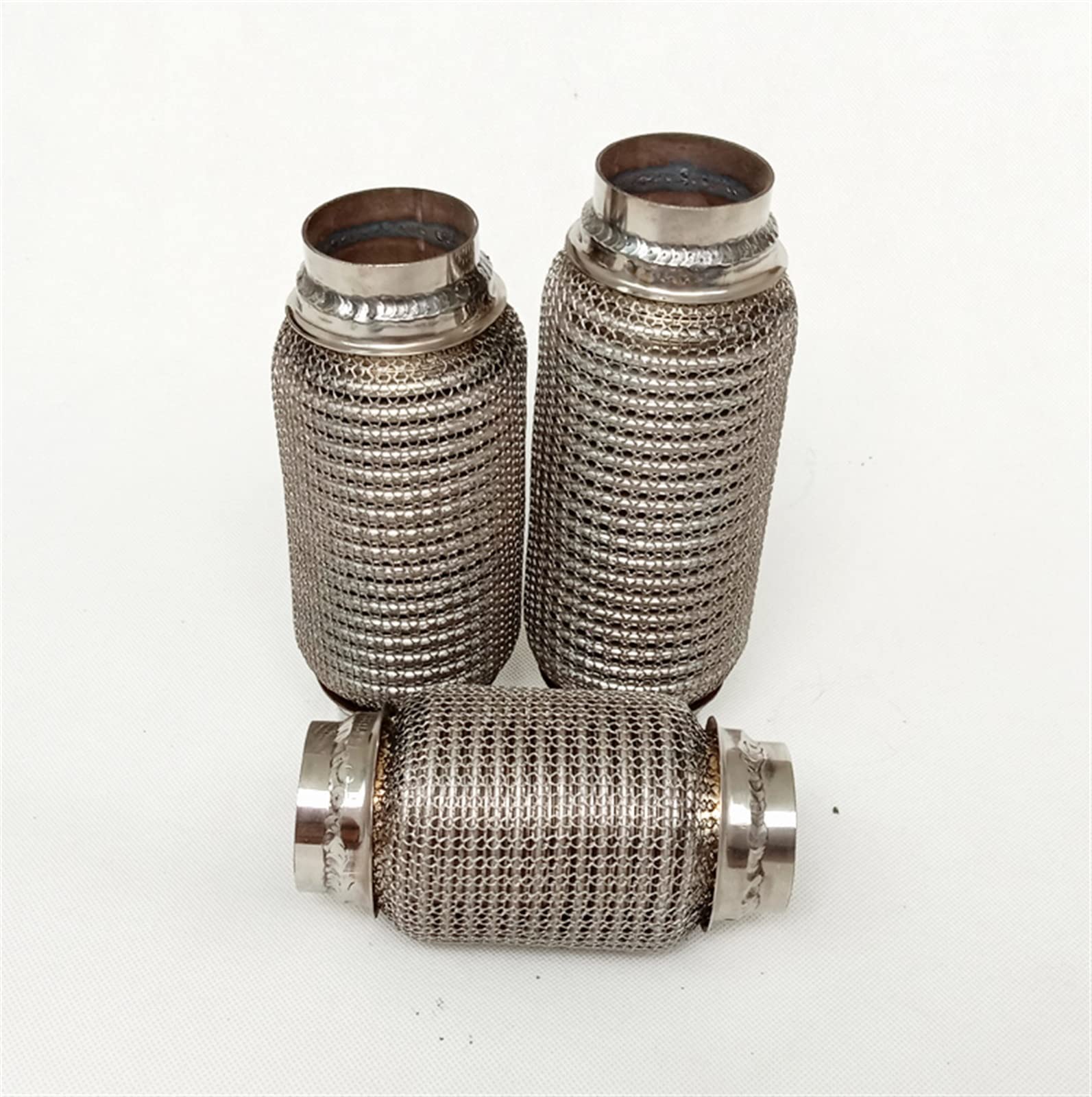 Tubi di scappamento Coppia di giunti flessibili a soffietto per tubi flessibili di scarico per auto in acciaio inossidabile Scarico Terminale (Misurare : 60mmx160mm)