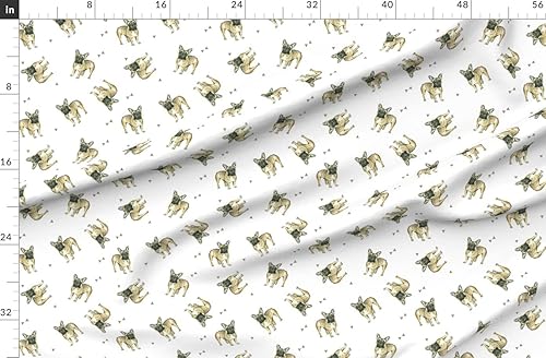 Miniatura 7 de Spoonflower Tela  Bulldogs franceses Bulldog francés perro cachorro impreso en pétalo, tela de algodón de la firma Fat Quarter  costura acolchado