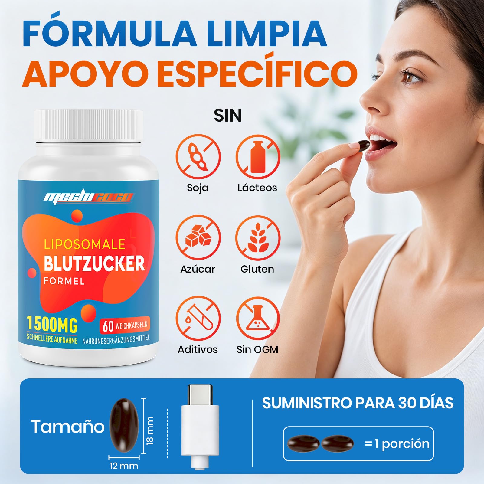 Suplemento de Berberina Liposomal 1500 mg （Pack de 2）