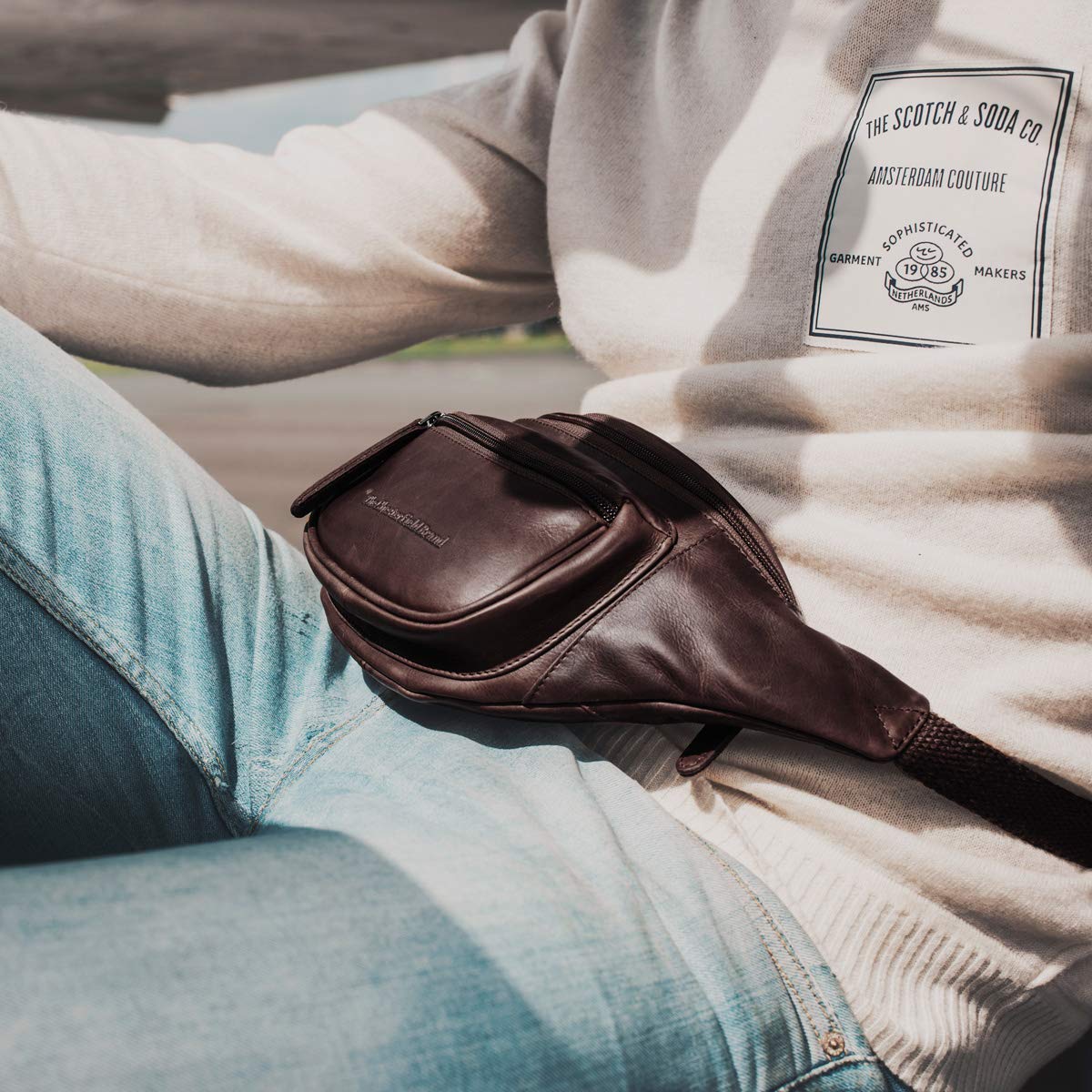 The Chesterfield Brand Wax Pull Up Jack Marsupio in pelle 22 cm