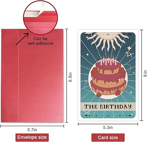Miniatura 2 de Tarjeta de cumpleaños con temática de tarot, tarjeta de bruja, regalo temático mágico, tarjeta de felicitación de cumpleaños, tarjeta de cumpleaños