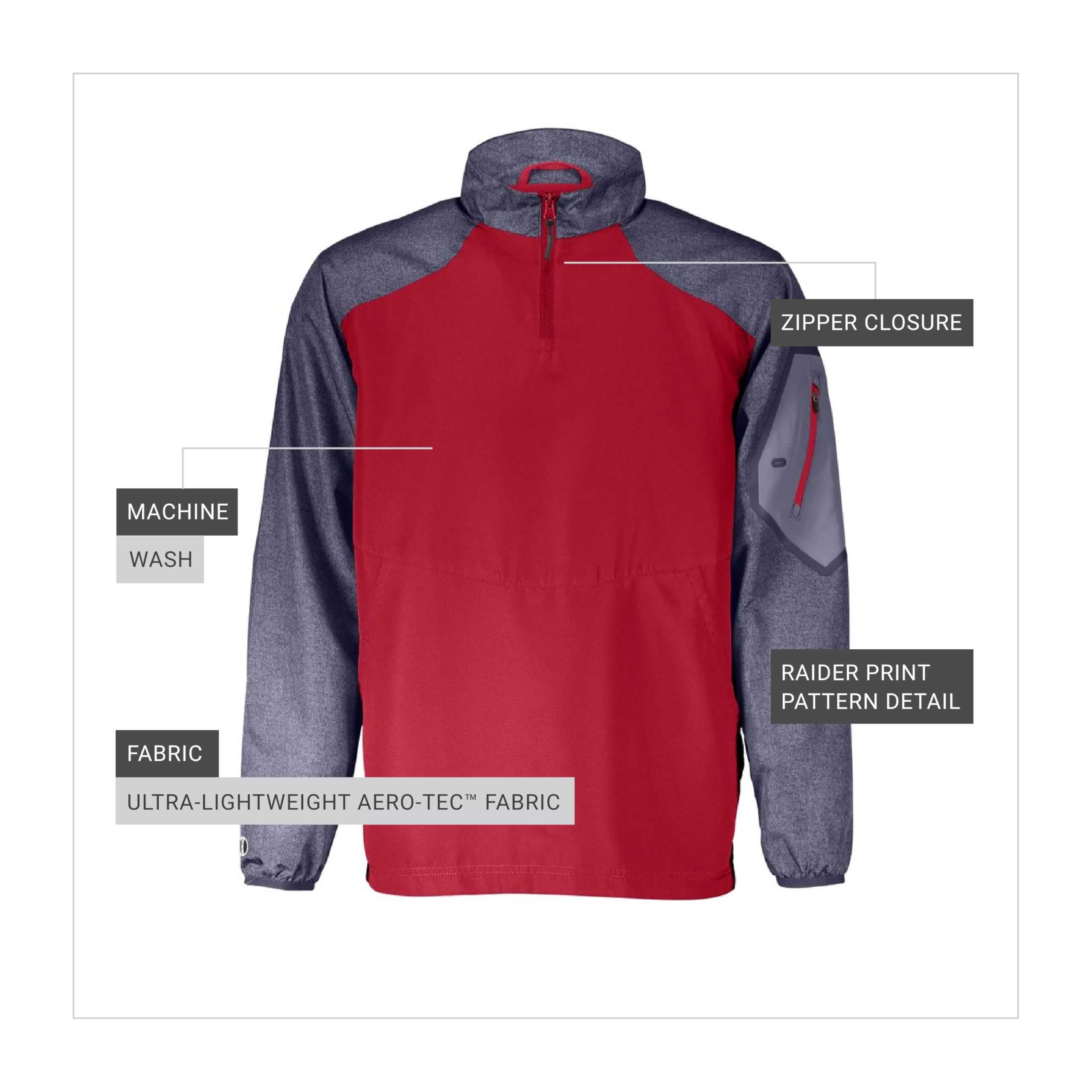 Holloway Męski 229155, Carbn Prt/Scarl, 4XL