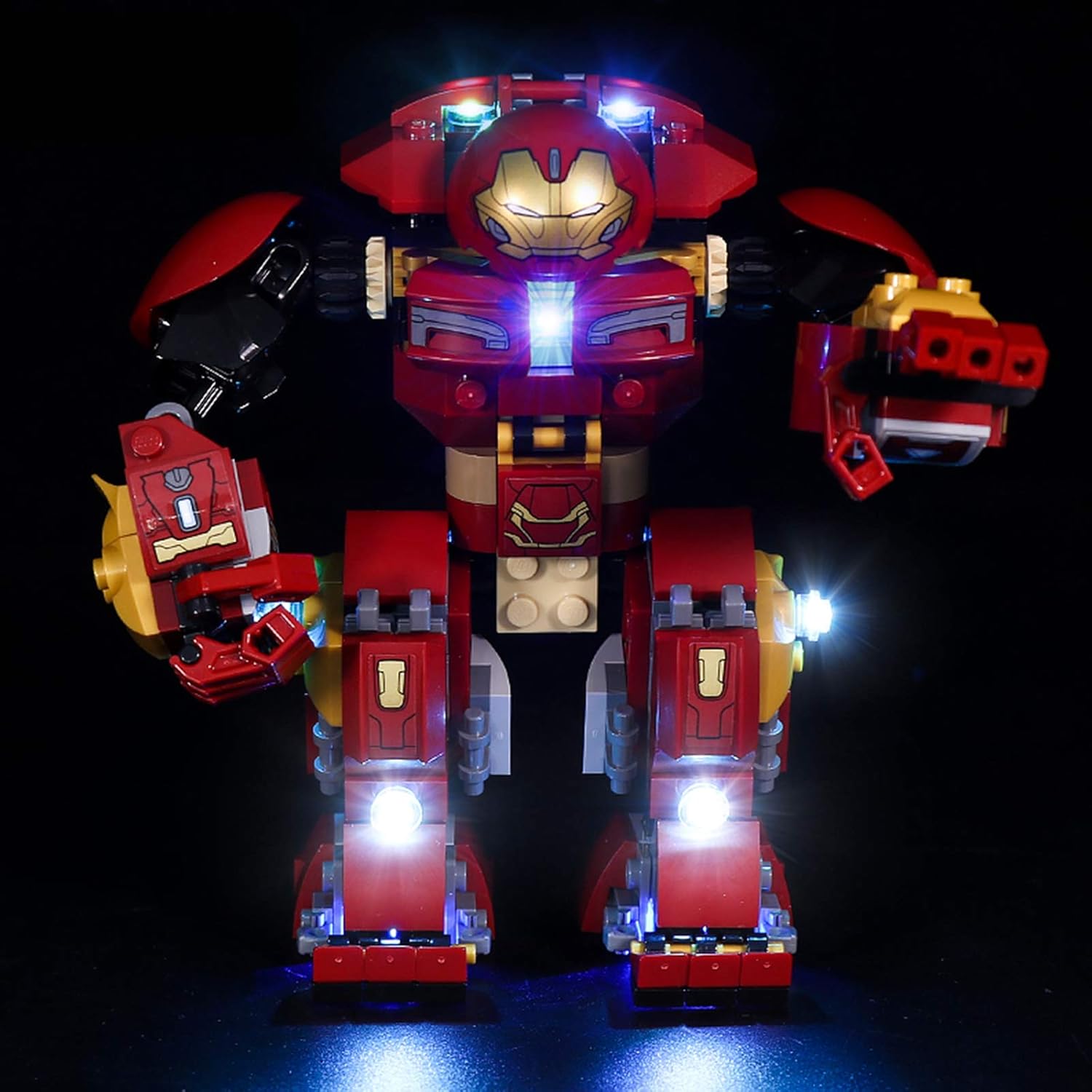 Nlne Kit De Iluminación Led para Lego Super Heroes Incursión Demoledora del Hulkbuster, Compatible con Ladrillos De Construcción Lego Modelo 76104, NO Incluido En El Modelo