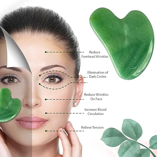 Miniatura 2 de Reiki Crystal Products Herramienta de masaje raspado de piedra Gua Sha de aventurina verde