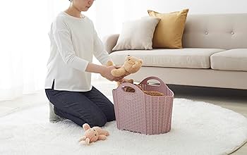 Amazon｜セイエイ(seiei)【 折りたためるランドリーバスケット ピンク