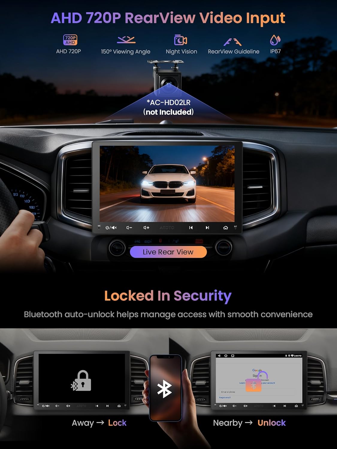 9 Inch Android Double Din Car Stereo Wireless CarPlay&Android Auto, AI-Powered Car Radio with GPS Tracking, Wi-Fi/Bluetooth/USB, 24B EQ&DSP, Mirror Link, AM/FM, A5LG209T