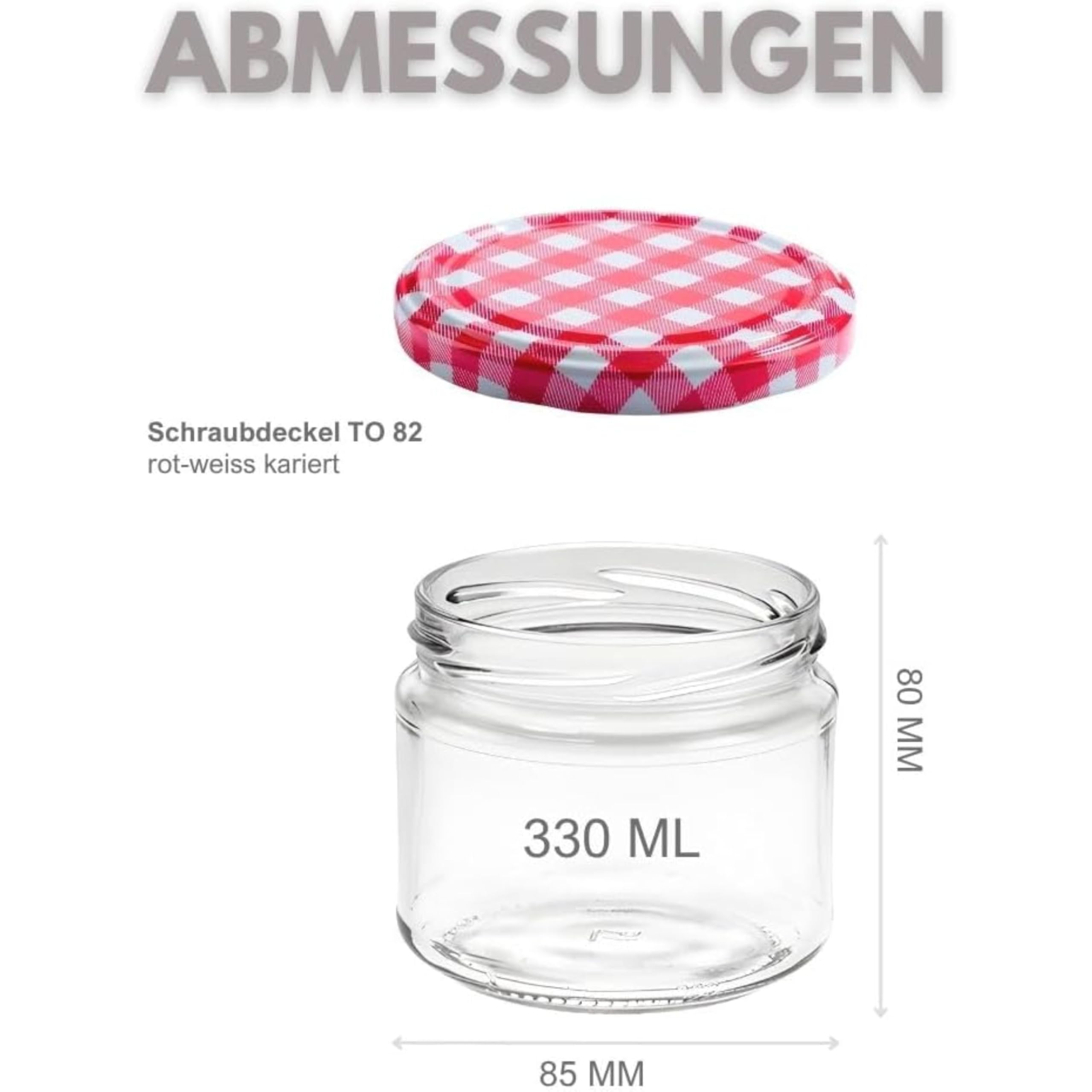 Juego de 24 tarros para mermelada de 330 ml con tapa y etiquetas