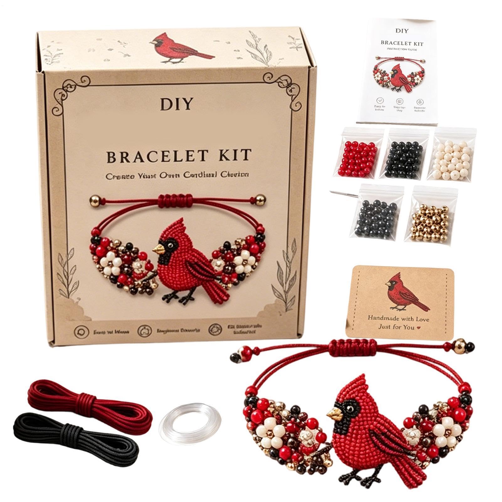 Joyería artesanal divertida de pájaro en 3D en este kit para pulsera animal DIY 8