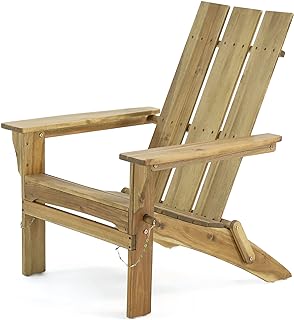 Christopher Knight Home Aberdeen Outdoor Contemporary Acacia Wood Foldable Adirondack Chair, natural stained