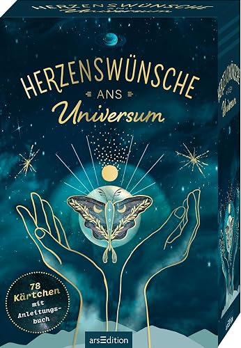 Herzenswünsche ans Universum: 78 Kärtchen mit Anleitungsbuch | Wunderschöne Kartenbox mit Impulsen und Tipps zur Wunscherfüllung