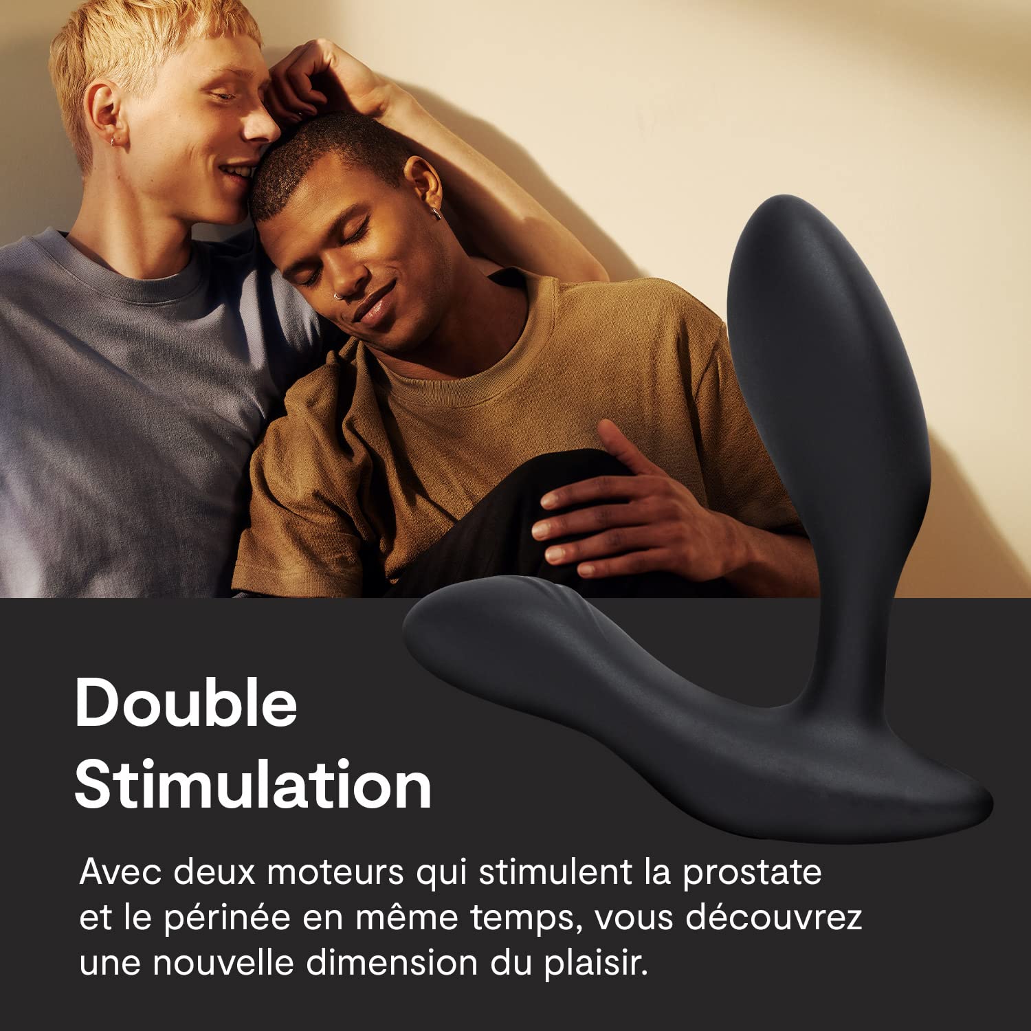 We-Vibe Vector+ Vibromasseur prostatique connecté à une application et avec télécommande Black One Size