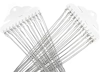 Vista 6 de Collar de cadenas de serpiente, 24 piezas chapadas en plata 925 de 0.06 pulgadas (0.047 in) con cierres de langosta para hacer joyas (16 pulgadas)