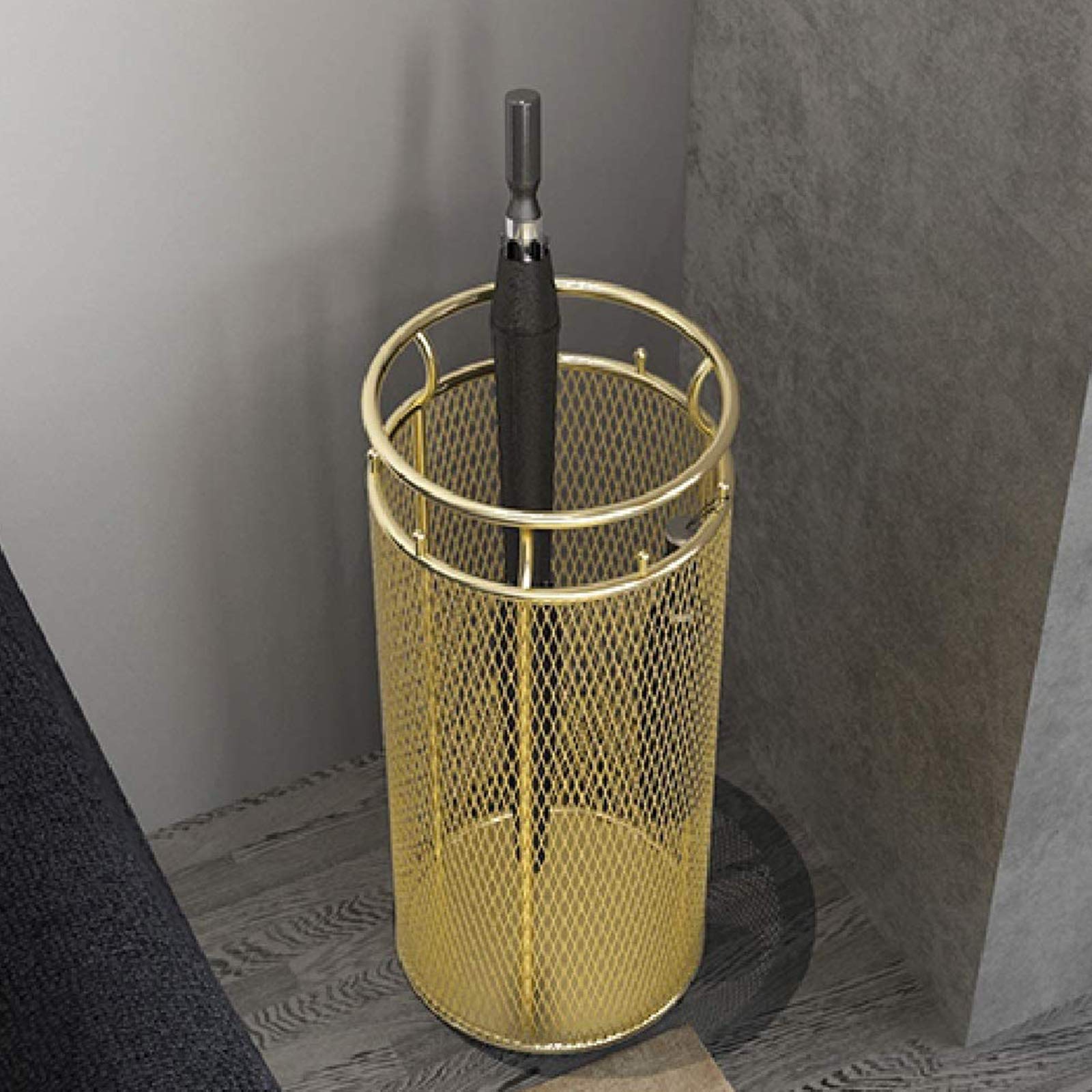 Metalowy okrągły stojak na parasol z tacą kolekcjonerską - do biura kawiarni - 70 cm wysokości x 30 cm średnicy