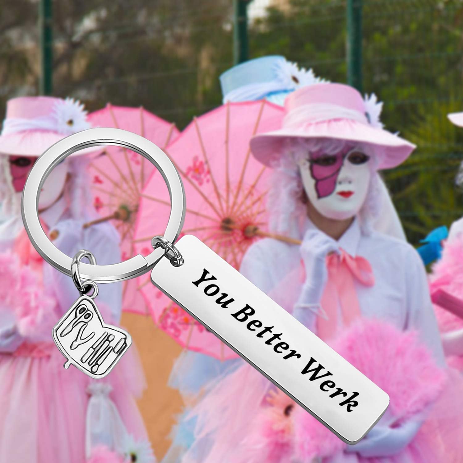 Zuo Bao Funny Drag Keychain You Better Werk Jewelry Cross Dressing Gift for Fans(Keychain) - Image 6