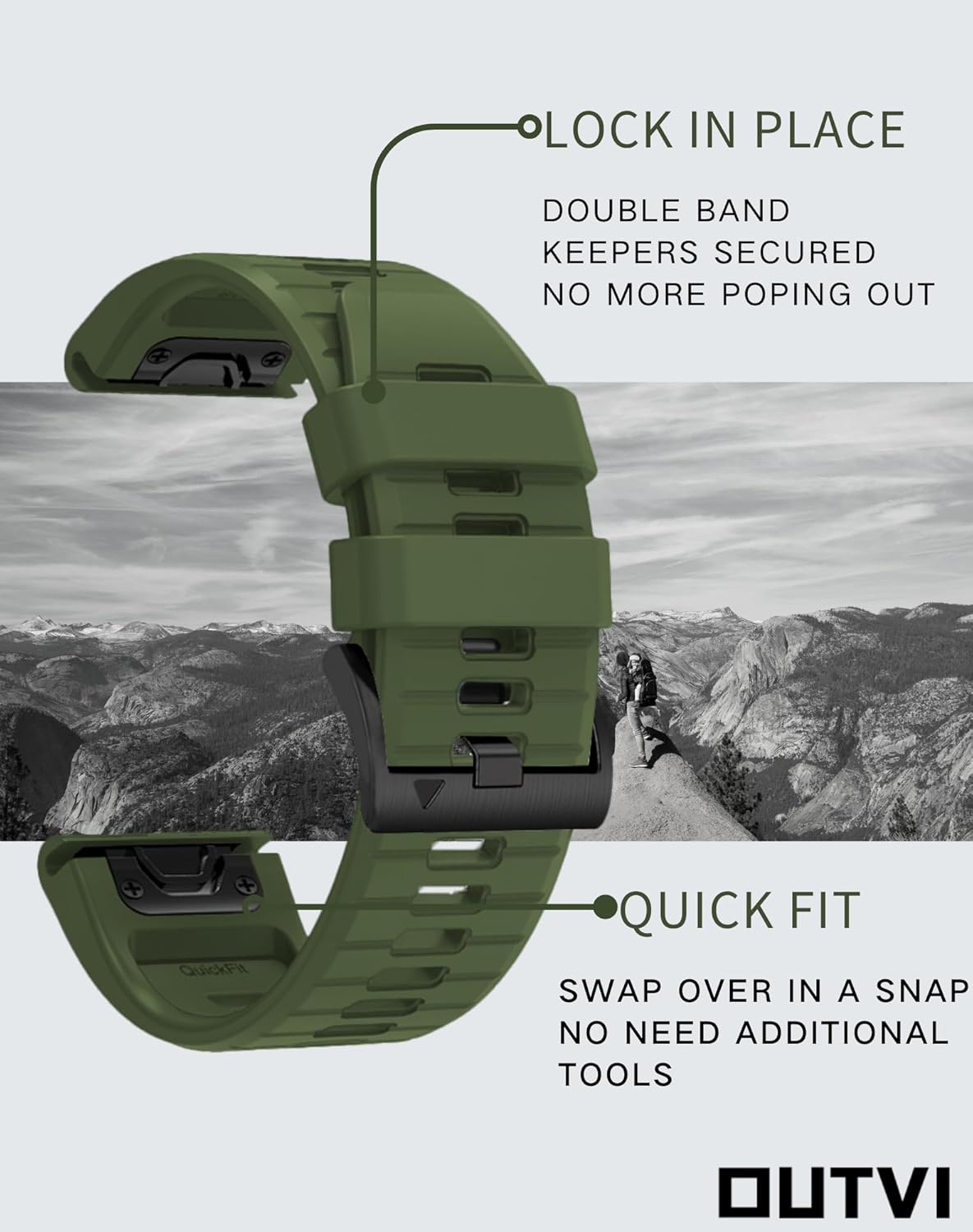 22mm watch band for garmin fenix 5 6 7 pro Sapphire Solar Forerunner 965 955 935 745 epix Pro Gen 2 47mm only soft silicone quick fit 22 watch bands replacement for men women - Image 4