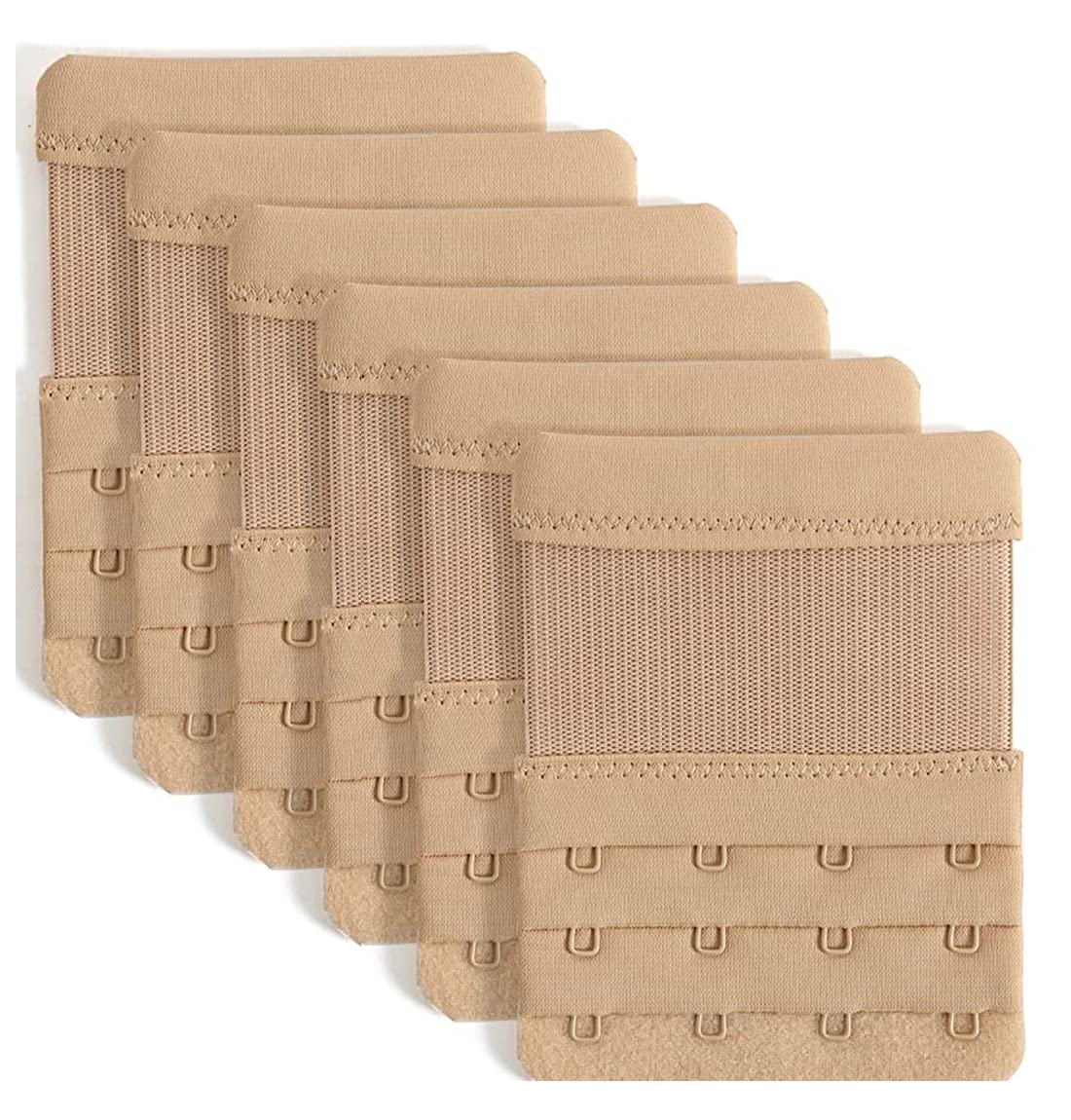 prime cart Women's Bra Extenders Soft Comfortable Stretchy Bra Extension Plus Size Elastic Strap Band Extender for Women Hook Bra Strap Extender Bra Extenders (6 PIECES (4 HOOK 4 RAW), SKIN)-picture-36