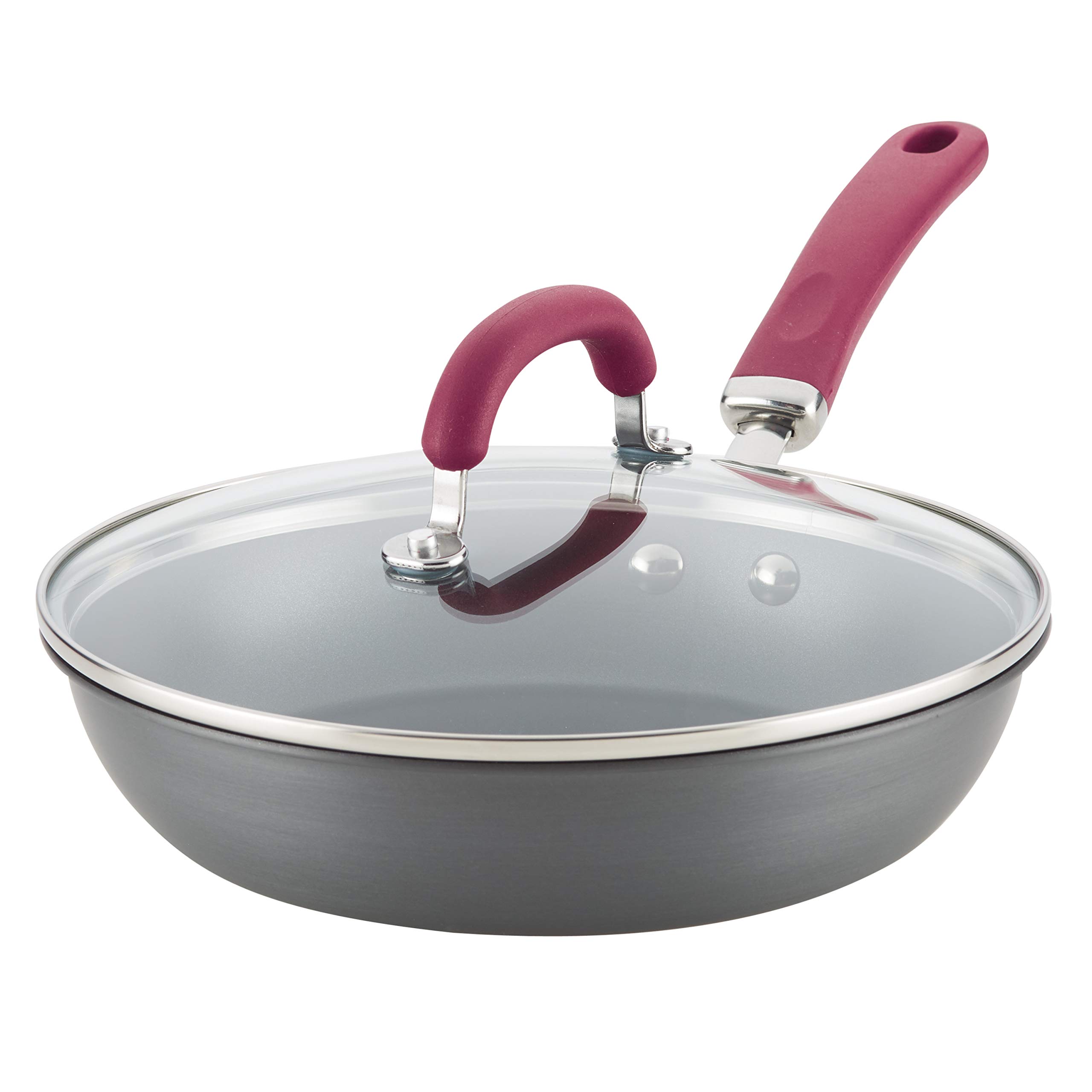 Rachael Ray Set Di Pentole Antiaderenti 10 Pezzi – Alluminio Anodizzato, Manici Azzurri, Adatte All'Induzione, Ricondizionate Certificato