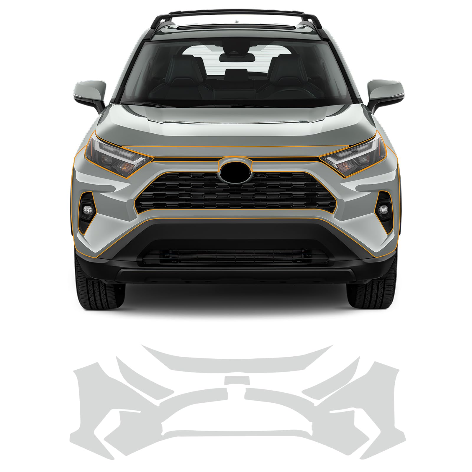 Film de protection transparent PPF Toyota RAV4 Hybrid TPU anti-rayures étanche