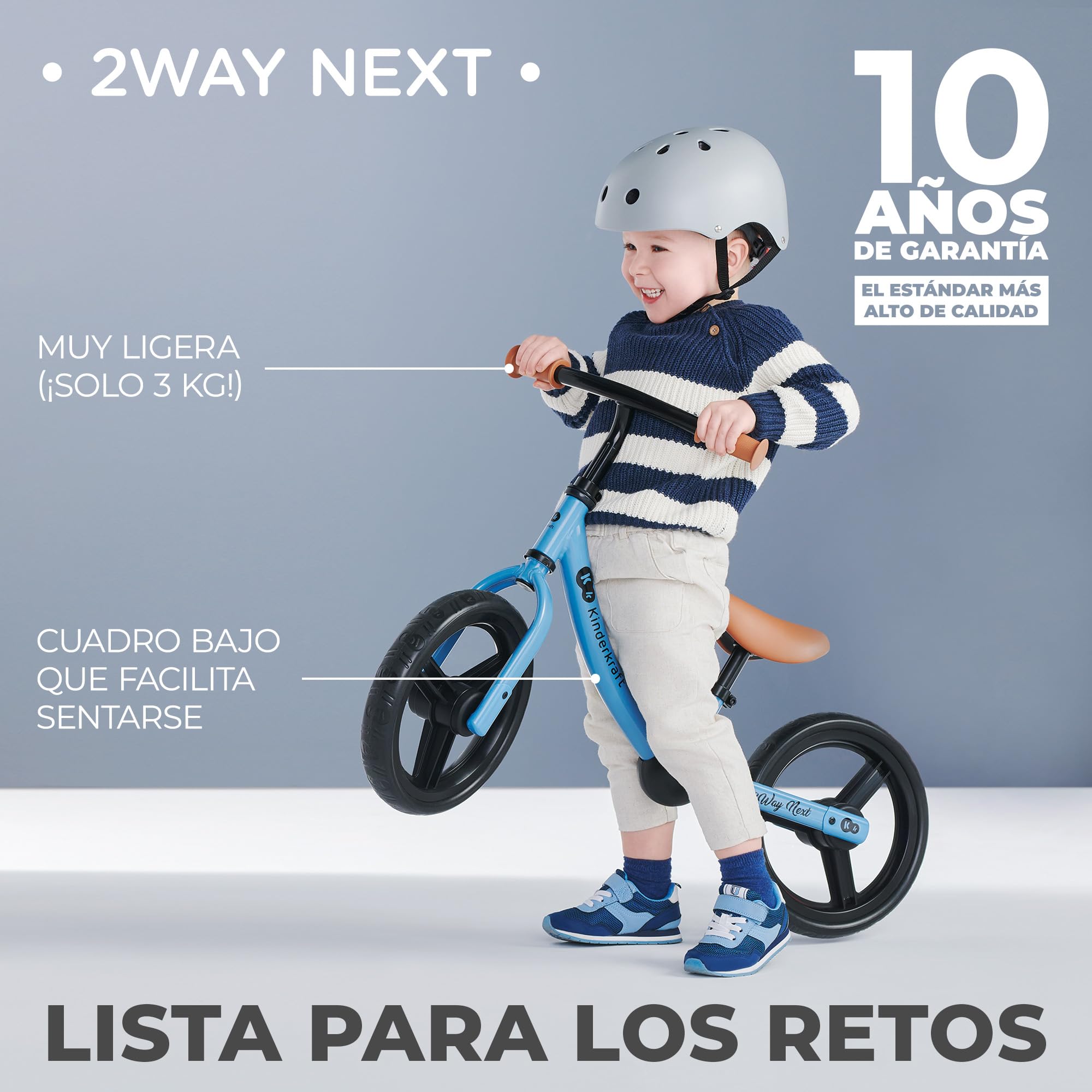 Kinderkraft, 2WAY Next Bicicleta sin Pedales, Bicicleta Infantil, Bici Bebe, Cuadro Bajo, Regulable, Sillín Blando, A Partir de 2 años hasta 35 kg, Rosa