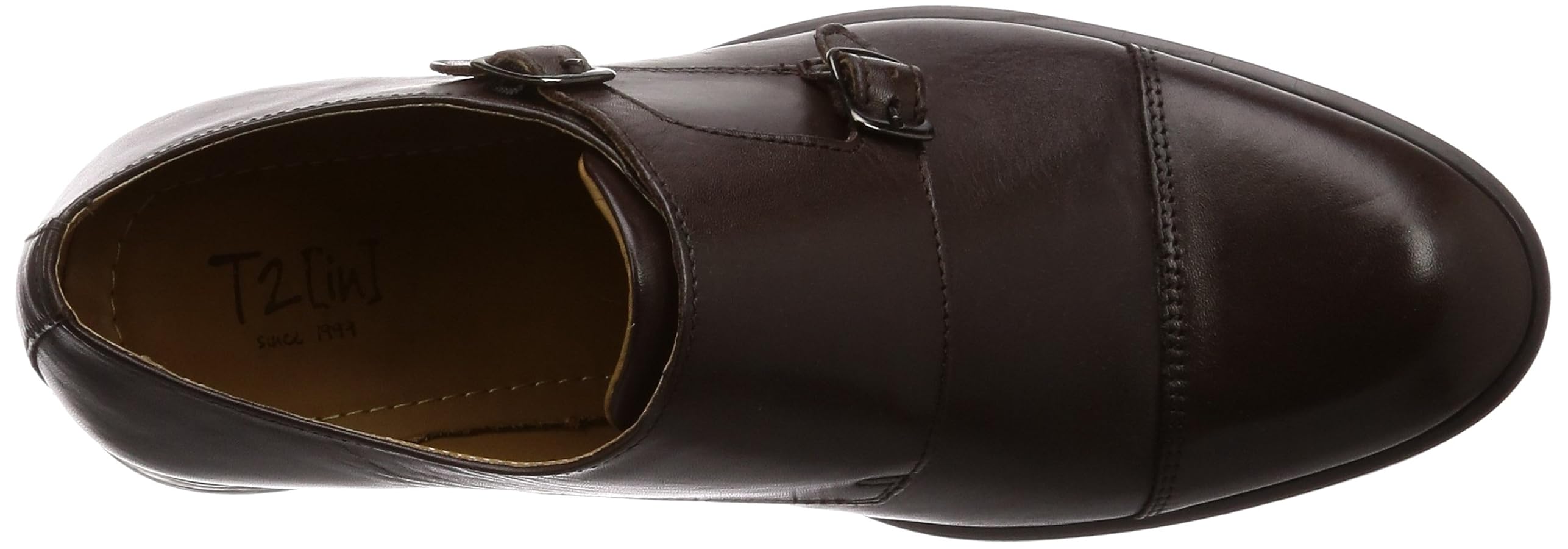 Amazon.com: T2in(ツイン) Men's Monk Strap Shoes, Dark Brown