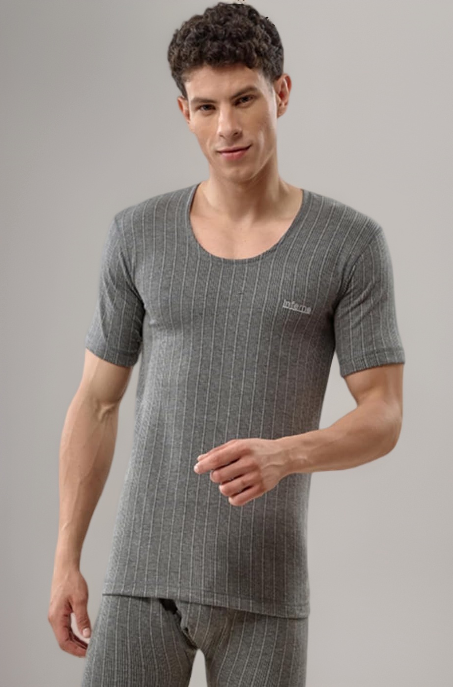 Lux Inferno Men's Round Neck Thermal Vest | Half Sleeves | Regular Fit | Pack of 1|
