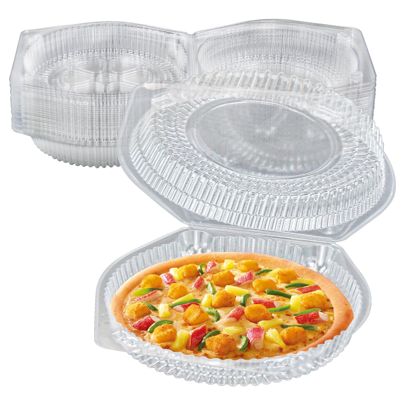 Amazon.co.jp: プラスチック製使い捨てパイキーパー ヒンジロック蓋